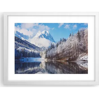 Obraz Obraz plakát v bílém rámu do obýváku 40x30 zima foto plakáty na zeď