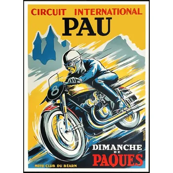 Obraz Plakát do pokoje motorka závody B2 bez rámu 29,7 x 42 cm