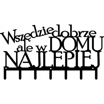 Věšák Všude dobře #1 ČERNÝ Věšák na oblečení 45 cm