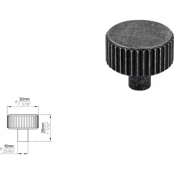 Nábytkové kování Nábytková úchytka SIRO 2595-30ZN78, efekt tepaného železa