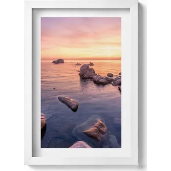 Obraz Obraz grafika v rámu Romantická krajina moře při západu slunce 20x30 cm