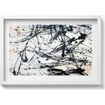 Obraz Dekorativní nástěnný obraz v bílém rámu - Abstraktní umění, 60x40 cm