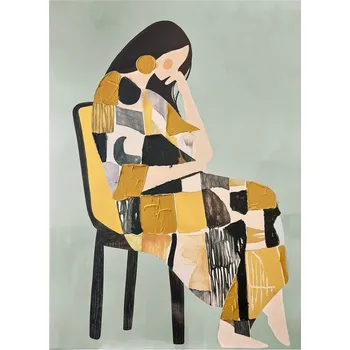 Obraz s ručně malovanými prvky na plátně 70x100 cm Penelope – Styler ID_1729972