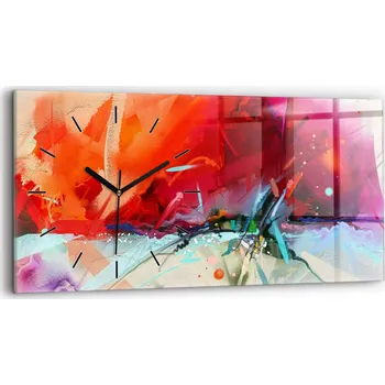 Hodiny Moderní skleněné nástěnné hodiny s potiskem 60 cm x 30 cm Řady koření