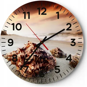 Hodiny Kuchyňské nástěnné hodiny 30x30 Krajina Moderní Skleněné hodiny do obýváku Tiché