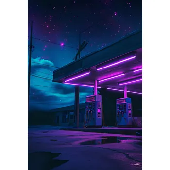 Plakát Plakát Síla Neonové Noci bez rámu 61 x 90,5 cm