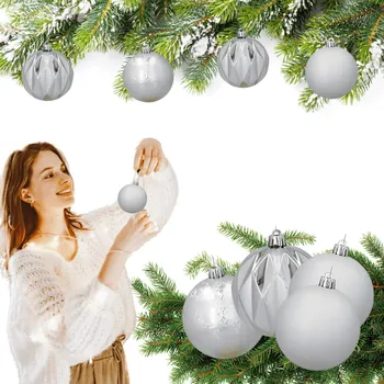 Vánoční dekorace Zdobená Vánoční Koule vánoční koule 8 cm 4 ks