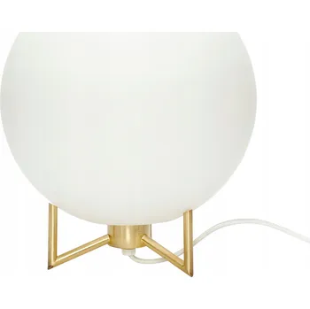 Lampička Hübsch BALL Stolní lampa Zlatá s mléčným stínidlem