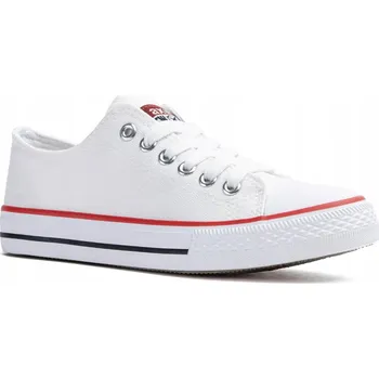 Dámské tenisky Tenisky klasické nízké sportovní pohodlné bílé Axim 37