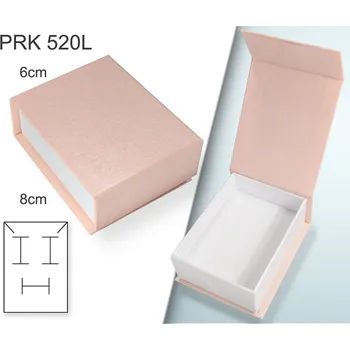 Dárková krabička Krabička na šperky. Materiál papír . Ozn. PRK 520L. Velikost 6x8cm. Barva sv. Růžová s překlopem