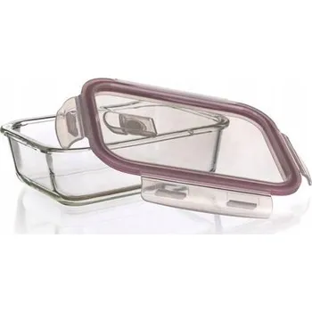 Dóza na potraviny SKLENĚNÁ DÓZA NA POTRAVINY do lednice vzduchotěsná 550 ml na jídlo svačinový box