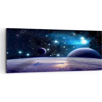 Obraz Obraz na plátně do obýváku ložnice 120x50 kosmos foto obrazy na zeď