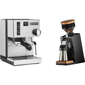 Kávovar Rancilio Silvia BC + Eureka Mignon Single Dose PRO, Black & Oak
