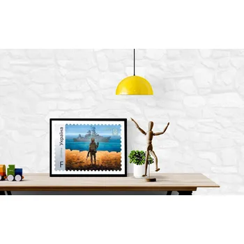 Obraz „Idi na ch**“ Moskva Plakát A3 v rámu