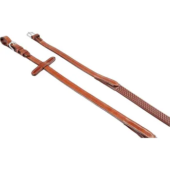 Otěže Equestro gumové pony koňak