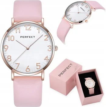 Hodinky DÁMSKÉ HODINKY PERFECT BELLA +BOX číslice na koženém řemínku klasické