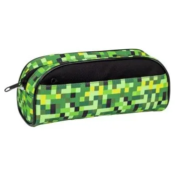 Set školních potřeb Piórnik saszetka 2 zamki Pixi green HAPPY COLOR