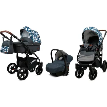 Kočárek Dětský kočárek 3v1 BabyLux Optimal: sportovní kočárek, hluboká korba a autosedačka