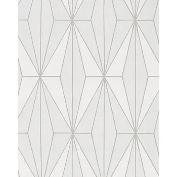 Tapeta Geometrická tapeta Kosočtverce šedo-stříbrná