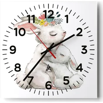 Hodiny Nástěnné hodiny do obýváku 40x40 Pro děti Tiché hodiny na skle Bez hlučný