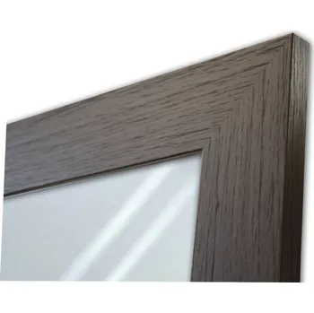 Zrcadlo Zrcadlo v širokém rámu 90x80 wenge čokoláda