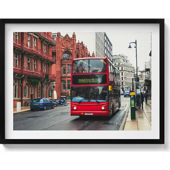 Obraz Moderní nástěnná dekorace Autobus v Birminghamu, Velká Británie 80x60 cm