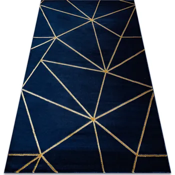Koberec STYLOVÝ KOBEREC 80x150 cm GEOMETRICKÝ tmavě modrý #AF698
