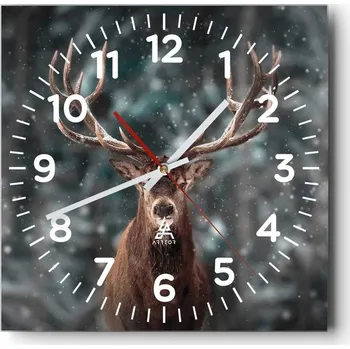 Hodiny Kuchyňské nástěnné hodiny 30x30 Zvířata Skleněné hodiny do obýváku Moderní Tiché