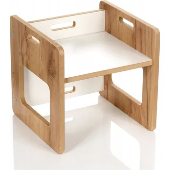 Dětská židlička ke stolu, houpačka, dub/bílá TB-320/1