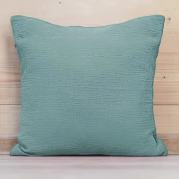 Povlak na dekorativní polštářek Mušelínový povlak na polštář MSN-050 Pastelově modrozelený 40 x 60 cm