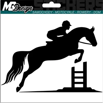 Samolepicí dekorace na vozidlo SAMOLEPKA na auto KŮŇ SKOK HOBBY 11x15 cm