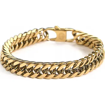 Náramek Ocelový náramek Betlewski Giorgio 21 cm zlatý