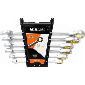 Klíč SADA KLÍČŮ 8-19 OČKO-PLOCHÉ S RÁČNOU 6 ks KR 2273