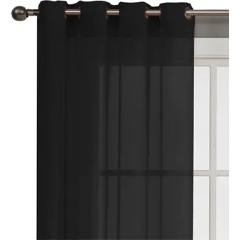 Záclona ZÁCLONA VOÁL oka záclona výška, černá