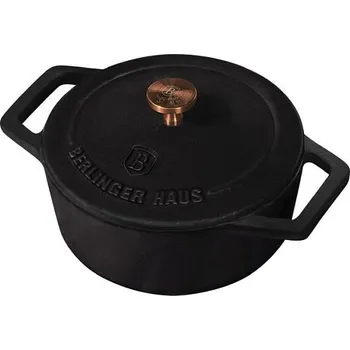 Hrnec BerlingerHaus Pekáč litinový s poklicí 12 cm Black Rose Collection BH-6490
