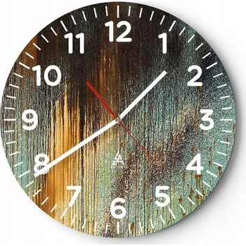 Hodiny Kuchyňské nástěnné hodiny 30x30 Abstrakce Moderní skleněné hodiny Tiché