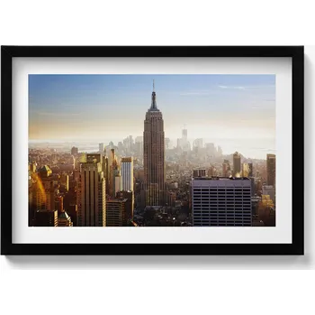 Obraz Elegantní obraz v černém rámu Mrakodrapy New Yorku USA 60x40 cm