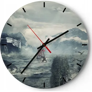 Hodiny Nástěnné hodiny ARTTOR skleněné kulatý 30 cm moderní tichý mechanismus