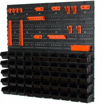 Obraz Dílenská stěna na nářadí 80x80 cm s 50 boxy