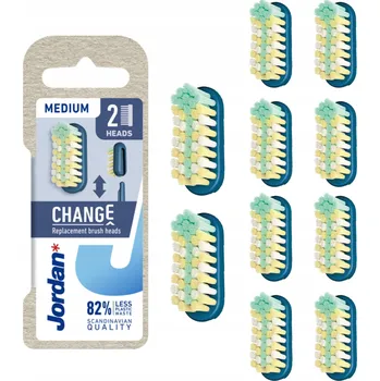 Elektrický zubní kartáček Náhradní Hlavice pro manuální zubní kartáčky Jordan 5x2 ks