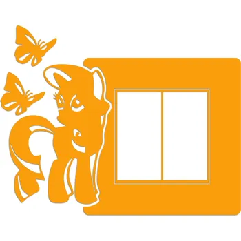 Samolepící dekorace Velurová samolepka na zeď dekorace vypínače NW