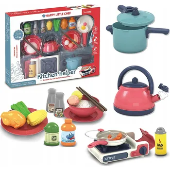 Dětská kuchyňka KUCHYŇSKÁ SADA KONVICE S PÁROU A PŘÍSLUŠENSTVÍM