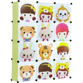 Šatní skříň Šatní Skříň Muvu , police, 110 x 146 x 36 cm, zelená