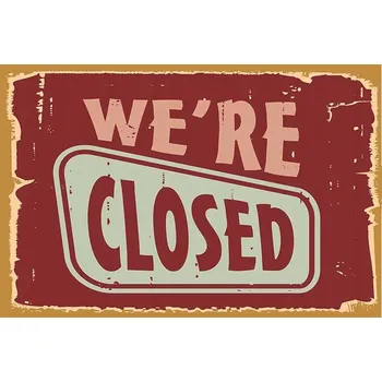 Obraz Cedule We are Closed