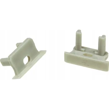 Příslušenství pro LED osvětlení 10x Šedá záslepka s otvorem pro LED profil LUMINES B