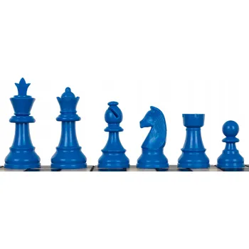 Šachy Šachové figurky Sunrise Chess & Games Šachové figurky Staunton 6, plastové (král 95 mm) - modré