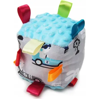 Hračka pro nejmenší Kerstin SENSORY KOSTKA S ETYKETAMI HRAČKA