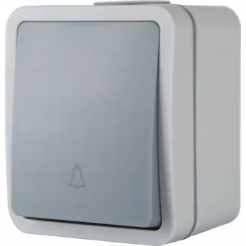 vypínač ZVONKOVÝ SPÍNAČ NÁSTĚNNÝ BÍLÝ IP55 JLM PRŮMYSLOVÝ DESIGN PRO VENKOVNÍ POUŽITÍ