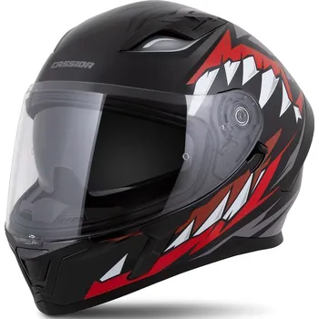Helma na motorku Integrální přilba Cassida Orbit Strix červeno-šedo-bílo-černá L