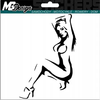 Samolepicí dekorace na vozidlo SAMOLEPKA na auto ŽENA SILUETA SENSUÁLNÍ 10x15
